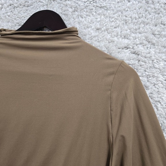 Skims Women’s 3X Mock Neck Long Sleeve Brown‎ Stretch Top Minimalist Layering - Picture 3 of 10